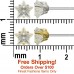E060 6mm Star Shaped C.Z. Stud Earrings In A Star Box102994-Gold